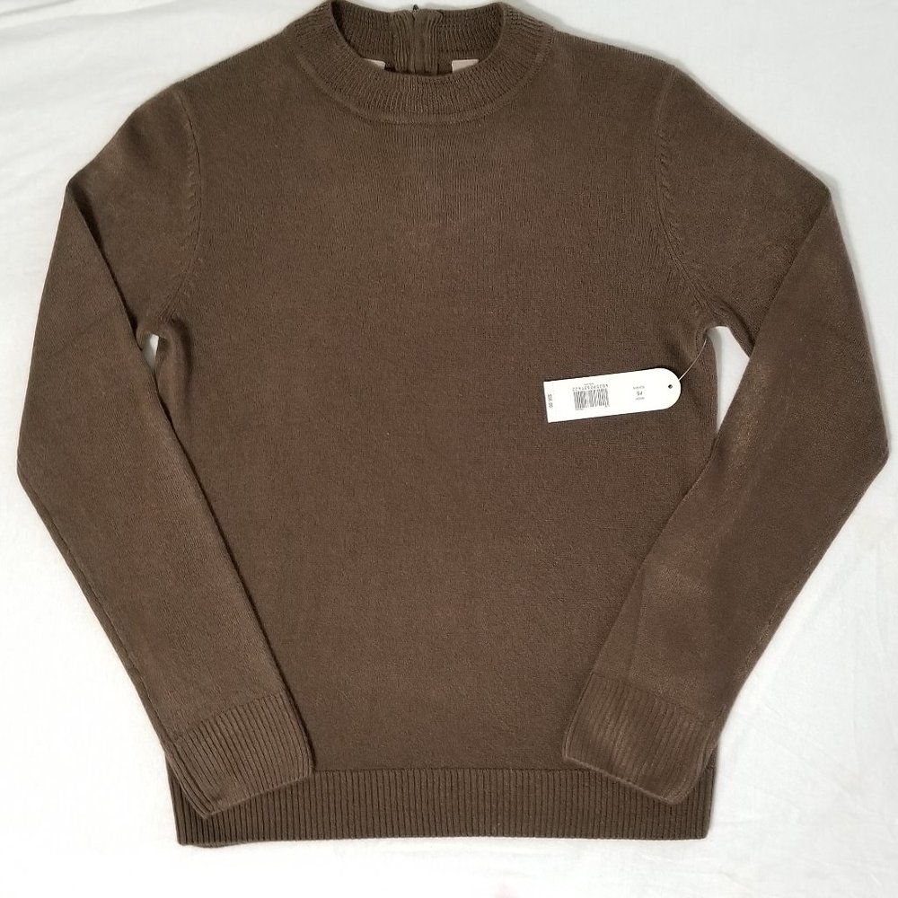 Kim Rogers Rich Brown Sweater Petite PS